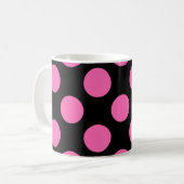 Hot-roze pooldots koffiemok (Voorkant links)