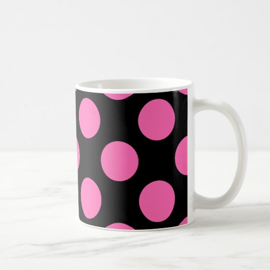 Hot-roze pooldots koffiemok (Rechts)