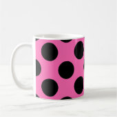 Hot-roze pooldots koffiemok (Links)