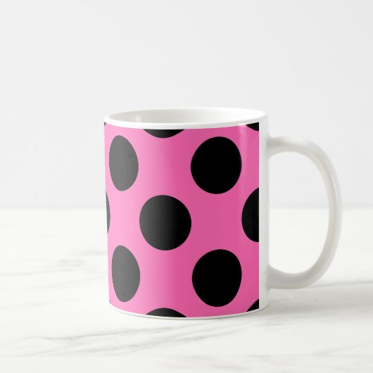 Hot-roze pooldots koffiemok (Rechts)