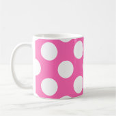 Hot-roze pooldots koffiemok (Links)