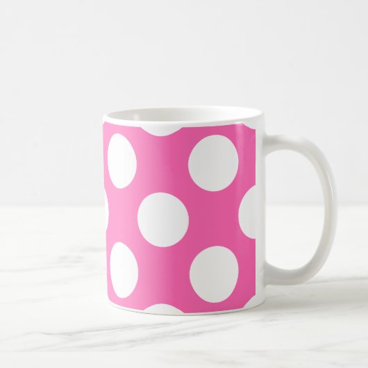 Hot-roze pooldots koffiemok (Rechts)