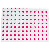 Hot-roze pooldots large cadeautasje (Achterkant)