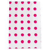 Hot-roze pooldots medium cadeauzakje (Achterkant)