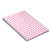 Hot-roze pooldots notitieboek (Rechterzijde)