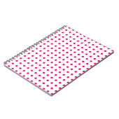 Hot-roze pooldots notitieboek (Linkerzijde)