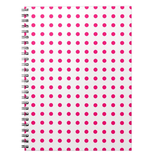 Hot-roze pooldots notitieboek (Voorkant)