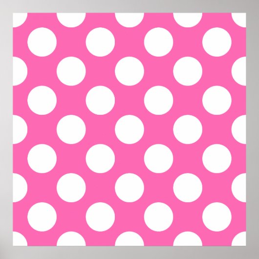 Hot-roze pooldots poster (Voorkant)