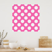 Hot-roze pooldots poster (Keuken)