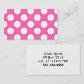 Hot-roze pooldots visitekaartje (Voorkant / Achterkant)