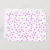 Hot-roze poolpunten (2e kleur toevoegen) briefkaart (Voorkant / Achterkant)