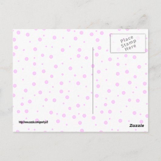 Hot-roze poolpunten (2e kleur toevoegen) briefkaart (Achterkant)