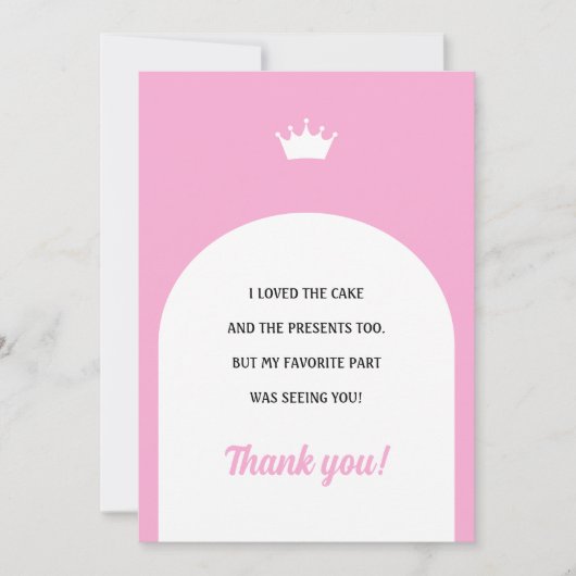 Hot roze pop Kaart, Mode pop dank u kaart (Voorkant)