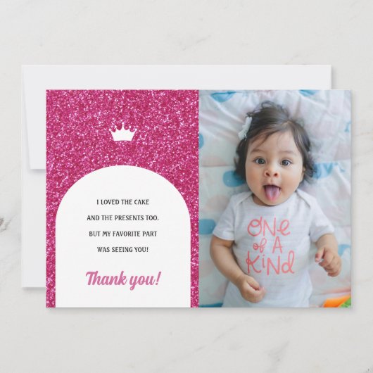 Hot roze pop, Mode pop dank u fotokaart Kaart (Voorkant)