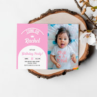 Hot roze pop uitnodigen, Mode pop partij foto