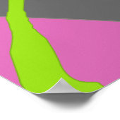 Hot-roze Poster afdrukken (Hoek)
