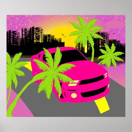 Hot-roze Poster afdrukken (Voorkant)