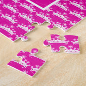 Hot-roze prinses Crown Aangepaste kleur Legpuzzel (Zijkant)