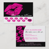 Hot-roze Prints - Lipstick Loyalty's Klantenkaartje (Voorkant / Achterkant)