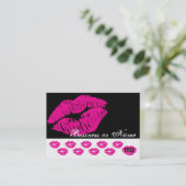 Hot-roze Prints - Lipstick Loyalty's Klantenkaartje (Staand voorkant)