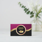 Hot-roze procureur van de advocaat Gold Pen Nib No Visitekaartje (Staand voorkant)