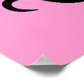 Hot-roze punk meisje  hart poster (Hoek)