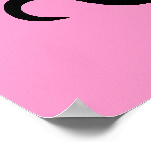 Hot-roze punk meisje  hart poster (Hoek)