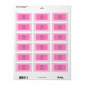 Hot-roze Quatrefoil-patroon Etiket (Full Sheet)