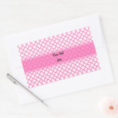 Hot-roze Quatrefoil-patroon Rechthoekige Sticker (Envelop)