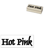 Hot Roze rechthoek kleine rubberen stempel (Gestempeld)