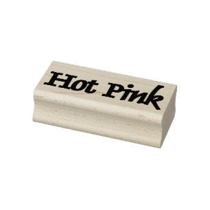 Hot Roze rechthoek kleine rubberen stempel