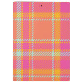 Hot-roze Retro met Oranje en blauw Klembord (Achterkant)