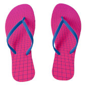 Hot-roze Retrogolraster-Teenslippers Teenslippers (Voetbed)