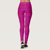 Hot roze & rode luipaard print patroon leggings (Achterkant)