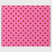 Hot-roze rode poladots voor doe-het-zelfkleuren op cadeaupapier (Vlak)