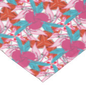 Hot-roze rode Turquoise Floral printpatroon Tafelkleed (Gekanteld)