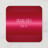 Hot-roze roestvrij staal Metaal Vierkante Visitekaartje (Voorkant)