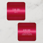 Hot-roze roestvrij staal Metaal Vierkante Visitekaartje (Voorkant / Achterkant)