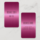 Hot-roze roestvrij staal Metaal Visitekaartje (Voorkant / Achterkant)