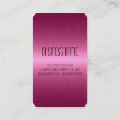 Hot-roze roestvrij staal Metaal Visitekaartje (Achterkant)
