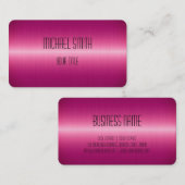 Hot-roze roestvrij staal Metaalkijk Visitekaartje (Voorkant / Achterkant)