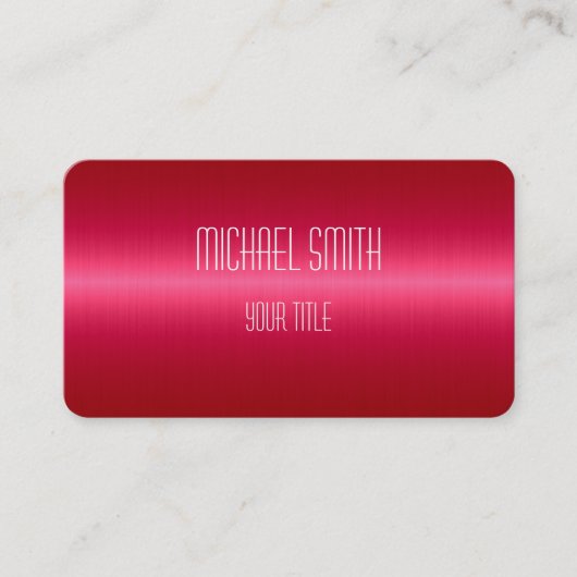 Hot-roze roestvrij staal Metaalkijk Visitekaartje (Voorkant)