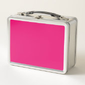 Hot-roze roestvrije lunchbox (Voorkant)