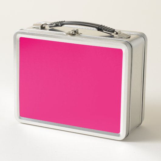 Hot-roze roestvrije lunchbox (Voorkant)