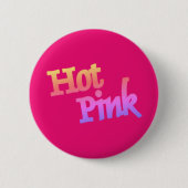 Hot-roze ronde knop button 5,7 cm (Voorkant)