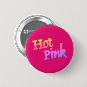 Hot-roze ronde knop button 5,7 cm
