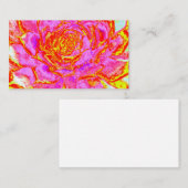 Hot-roze, rood en geel sedum rosette visitekaartje (Voorkant / Achterkant)