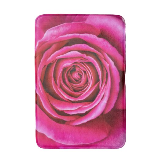 Hot-roze Roos Badmat (Voorkant Verticaal)