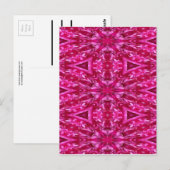 Hot-roze Roos Briefkaart (Voorkant / Achterkant)