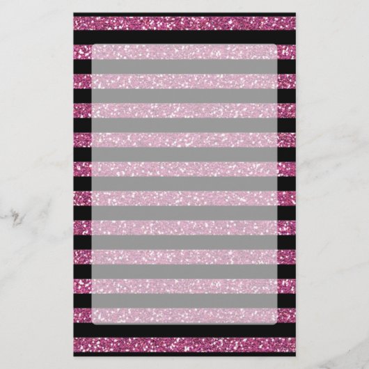 Hot-roze Roos Briefpapier (Voorkant)